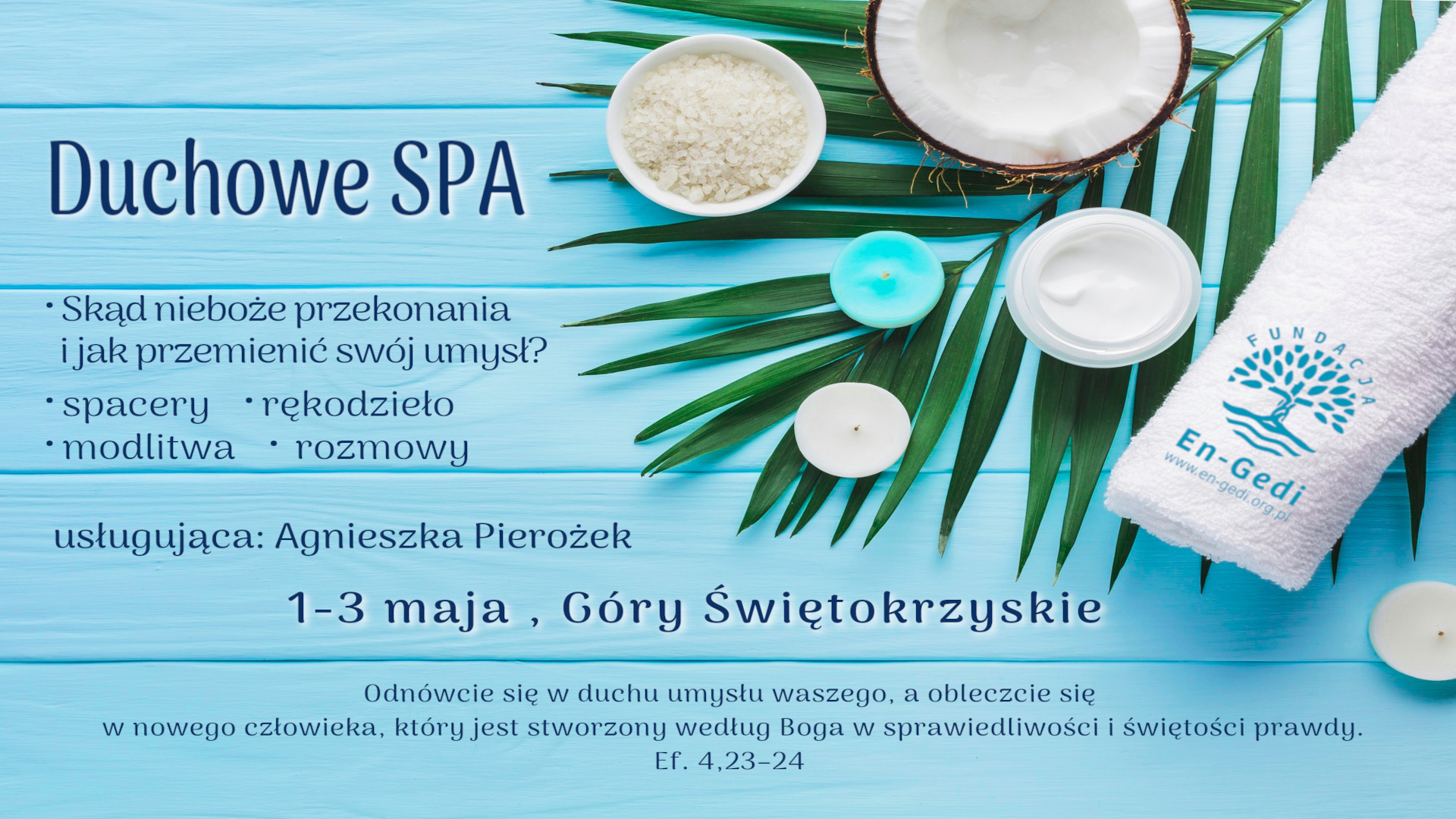 Duchowe SPA Fundacja En-Gedi chrześcijańskie spotkania dla kobiet